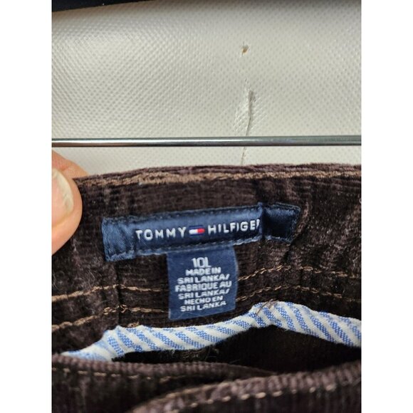Tommy Hilfiger Womens Corduroy Boot Cut Pants Size 10 Long Brown Mid Rise Y2K - Picture 3 of 6